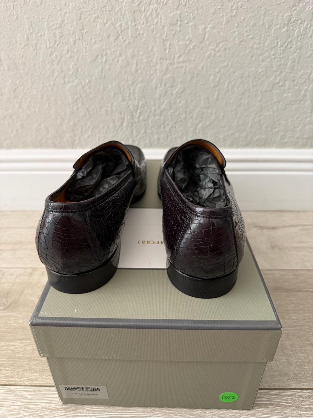 Tom Ford black Croc-Embossed Leather Penny Loafers men 11.5 - Picture 2 of 6